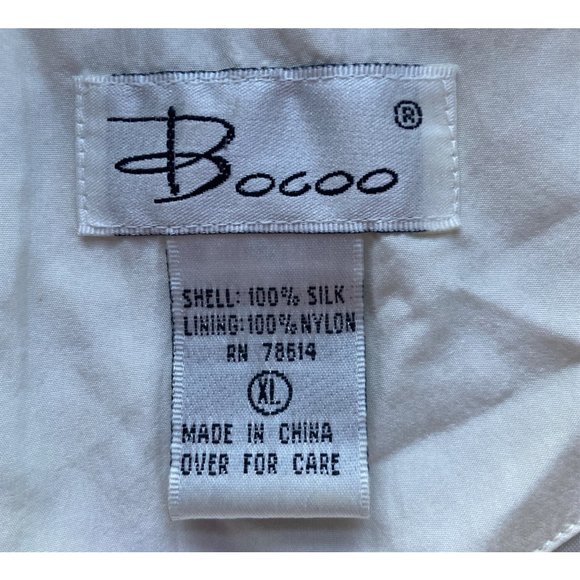 Bocoo Women's Silk Jacket Size XL Crazy Pattern Baroque Rainbow 80s Vintage 1984 - Picture 10 of 12